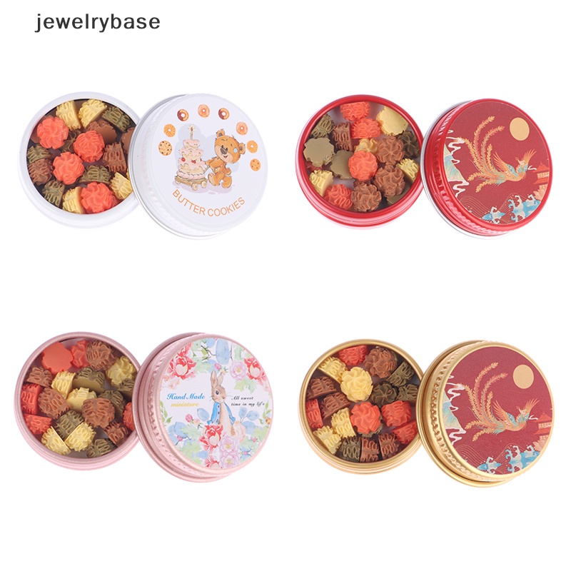 [jewelrybase] 1set 1: 12rumah Boneka Miniatur Cookies Cream Bunga Biskuit Dengan Kotak Motif Kartun Model Kotak Hadiah Dekorasi Rumah Mainan Aksesoris Rumah Boneka Butik