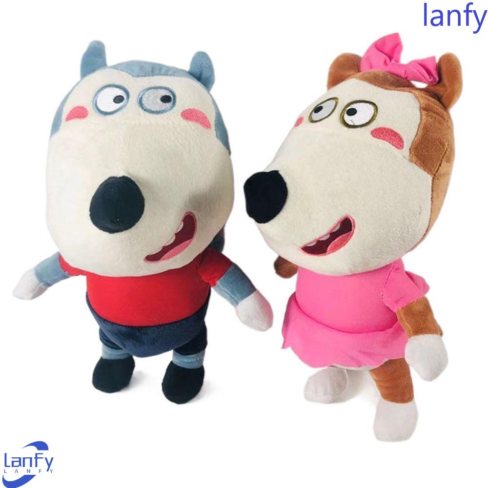 Lanfy Mainan Boneka Kartun Anime Wolfoo Ukuran 30cm Untuk Anak