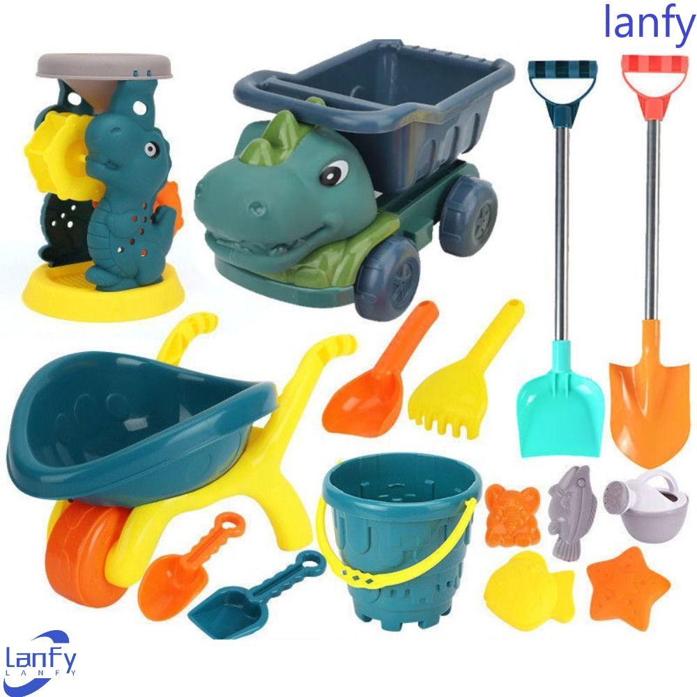 Lanfy Summer Seaside Beach Toy Sand Beach Game Renang Mainan Mandi Mainan Bermain Pantai Beach Bucket Toys Bucket Beach Toy Set Baby Beach Game Mainan Pantai Dinosaurus