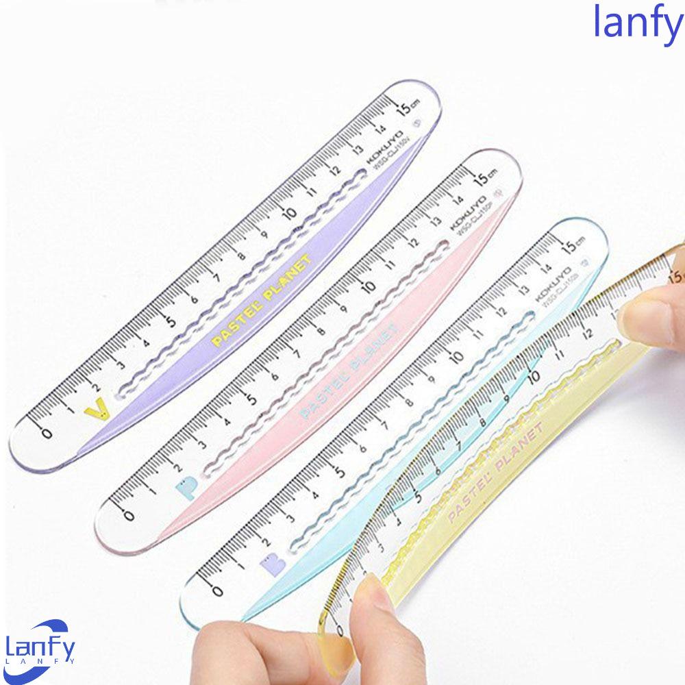 Lanfy Penggaris Liner Lurus 15 cm Desainer Sederhana Artis Siswa Alat Tulis Alat Ukur Menggambar Penggaris Geometri Pengukur Penggaris