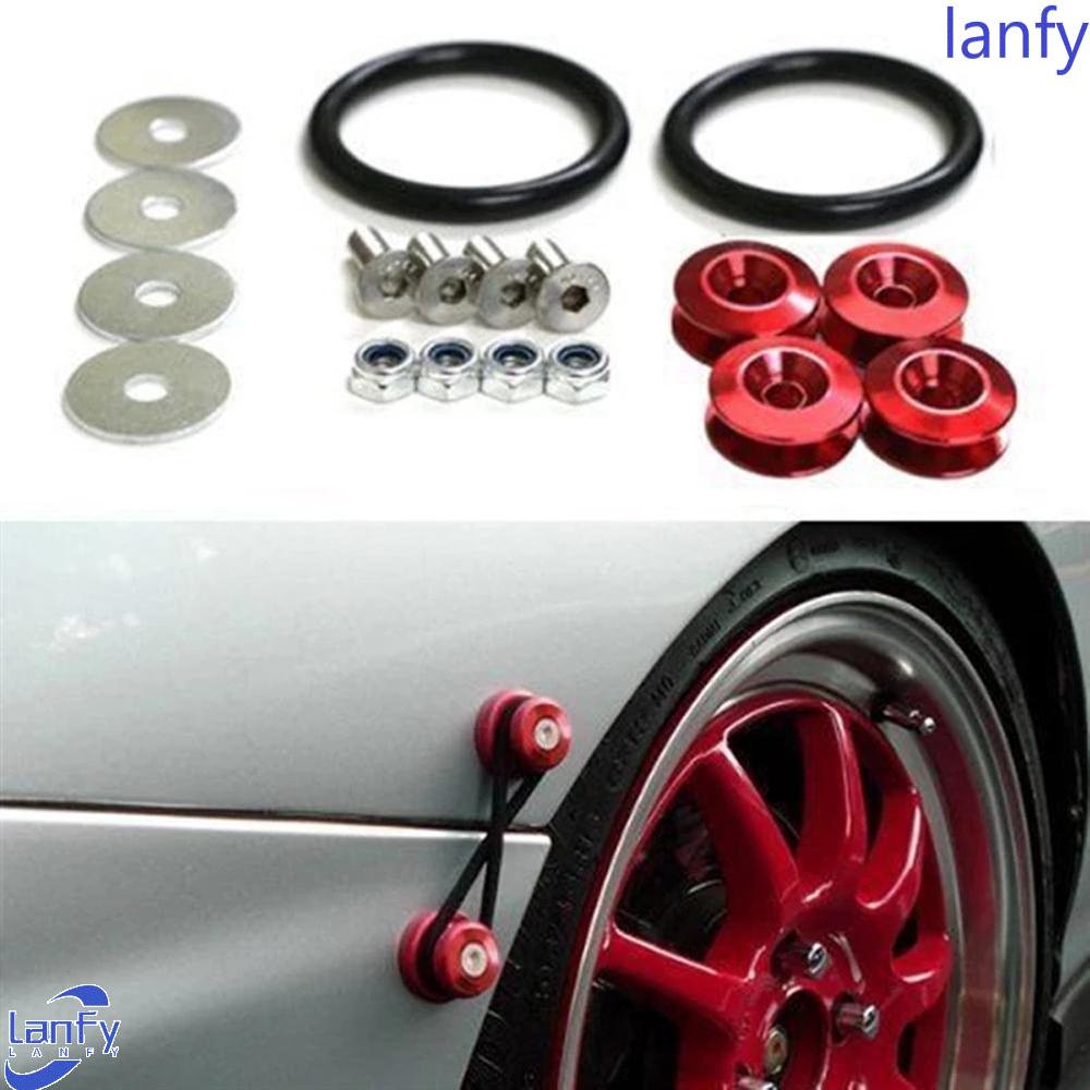 Lanfy Pengencang Bumper Mobil Aksesoris Mobil Aluminium Penutup Pengait Bumper Depan Pengait Tutup Gesper Pengikat JDM Fastener Kit