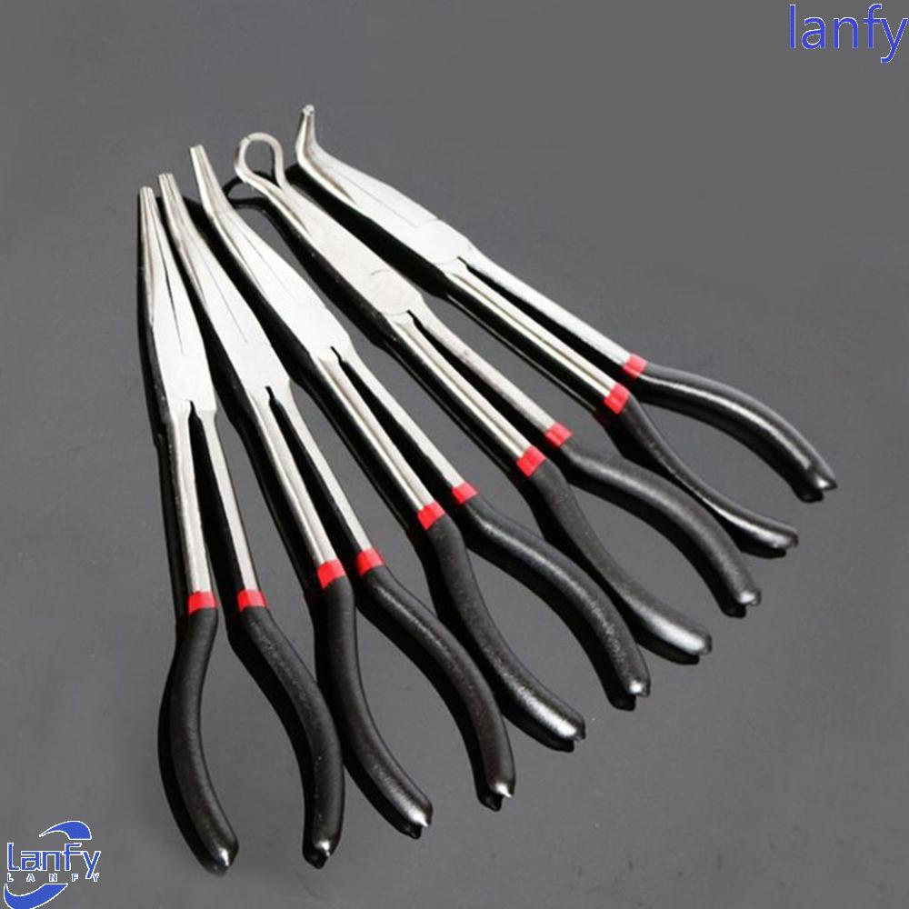 Lanfy Needle Nose Plier Extra Long 11in Grip Forceps Peralatan Mekanik Baja Berkualitas Electrician Gadget