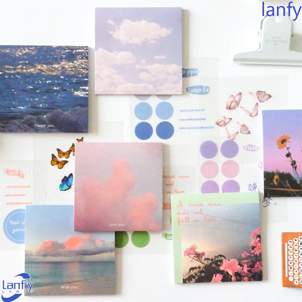 Lanfy Kawaii Sticky Notes Lucu Kreatif Alat Tulis Stiker Kertas Nota Kantor Sekolah Perlengkapan Pesan Notes Planner Stiker