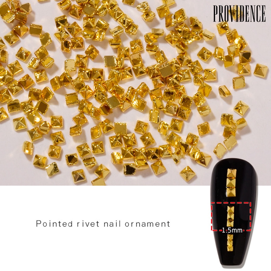 Providence 200Pcs/Set Nail Rivet Glitter 3D Efek Tidak Luntur Rivet Metal Seni Dekorasi Jalan Punk Pesona Untuk Manicure