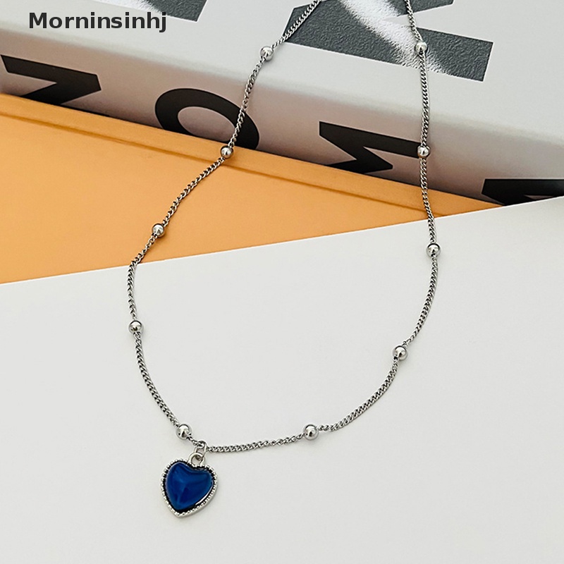 Mornin Perasaan Emosi Sensitif Perubahan Warna Cinta Liontin Kalung Manik-Manik Rantai id