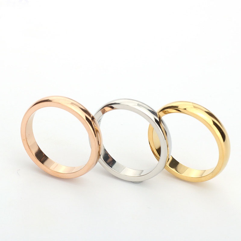 cod★ready★ Cincin Couple Titanium Polos anti karat untuk Pria / Wanita globallagilaku