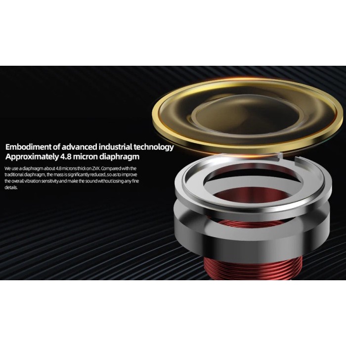 KZ ZVX Earphones 1 Dynamic HIFI Bass Earbuds In Ear Monitor Headphone