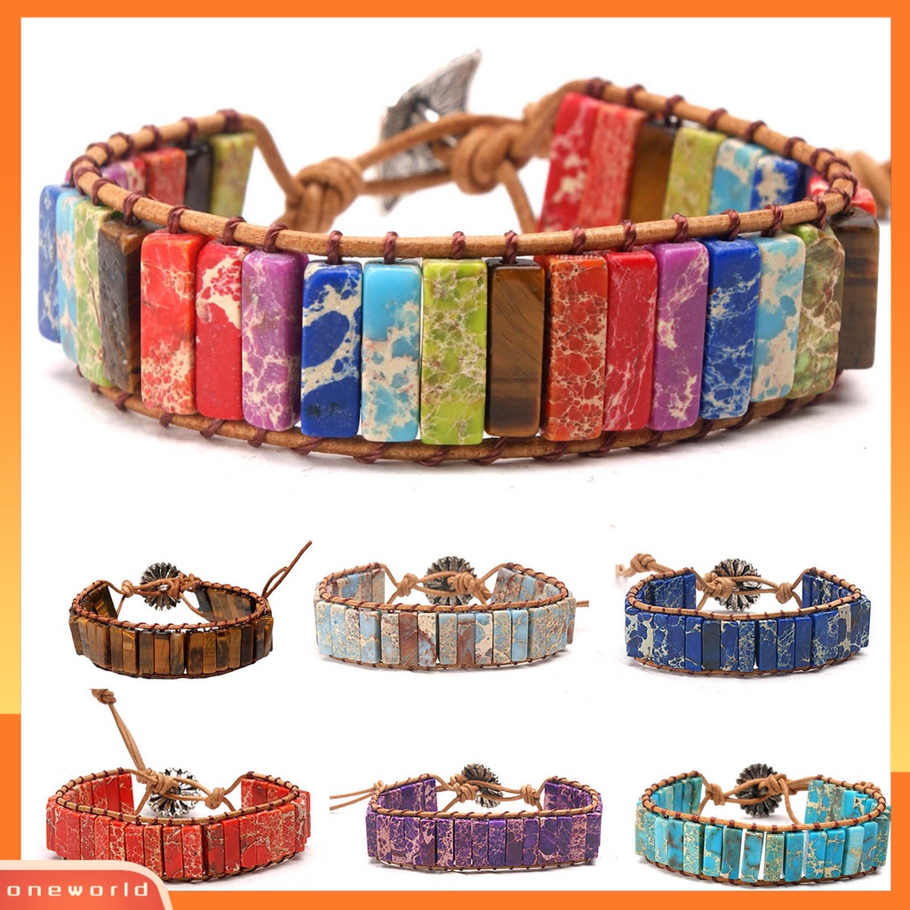 [EONE] Adjustable Handmade Wanita Gelang Tali Kuat Warna-Warni Alami Shell Anyaman Gelang Aksesoris Perhiasan