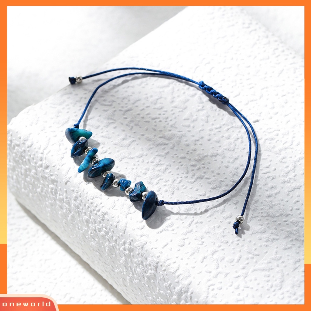 [EONE] Wanita Gelang Anyaman Hias Wanita Tidak Teratur Perhiasan Gelang Rantai Tangan Batu Kristal Imitasi Untuk Pakaian Sehari-Hari