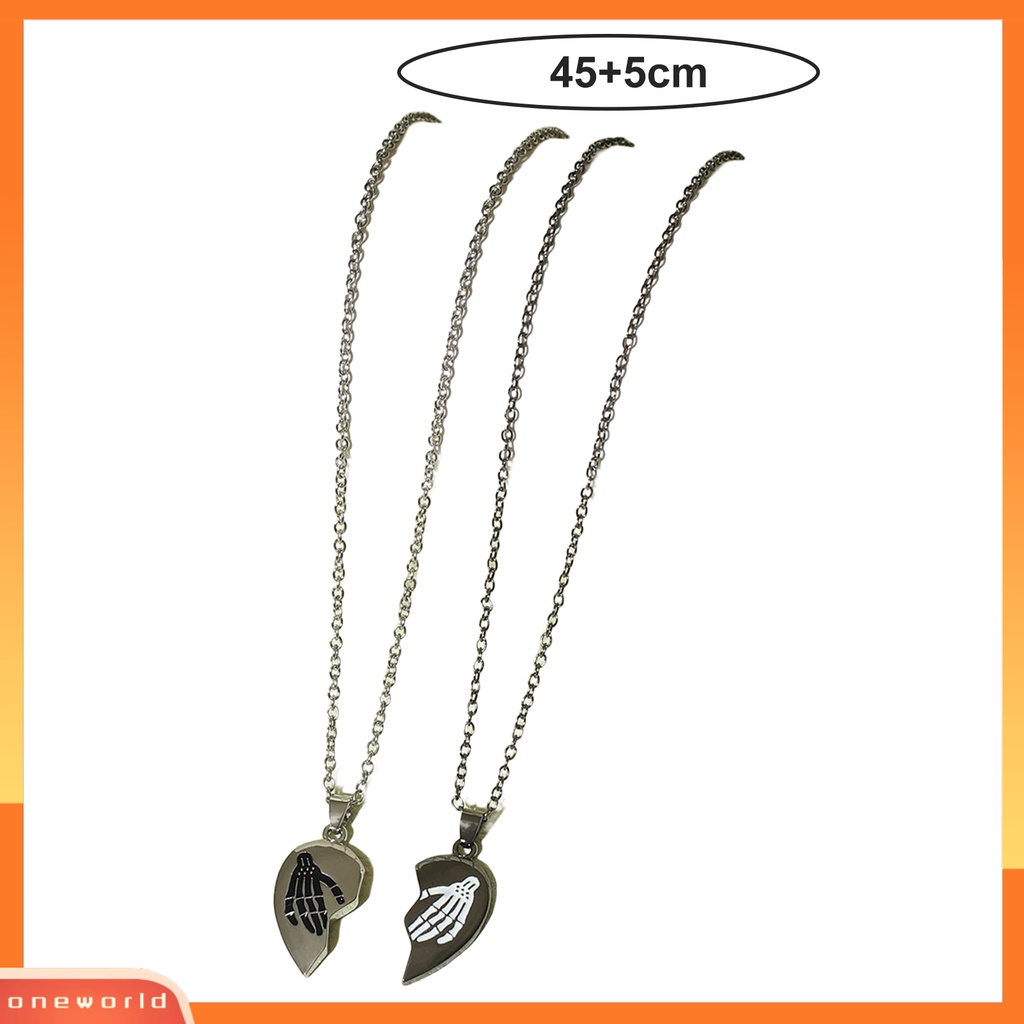 [EONE] Liontin Kalung Pola Tangan Kepribadian Punk Electroplating Cross Rantai Dekorasi Colorfast Hati Yang Sesuai Dengan Liontin Pasangan Kalung Perhiasan Aksesori