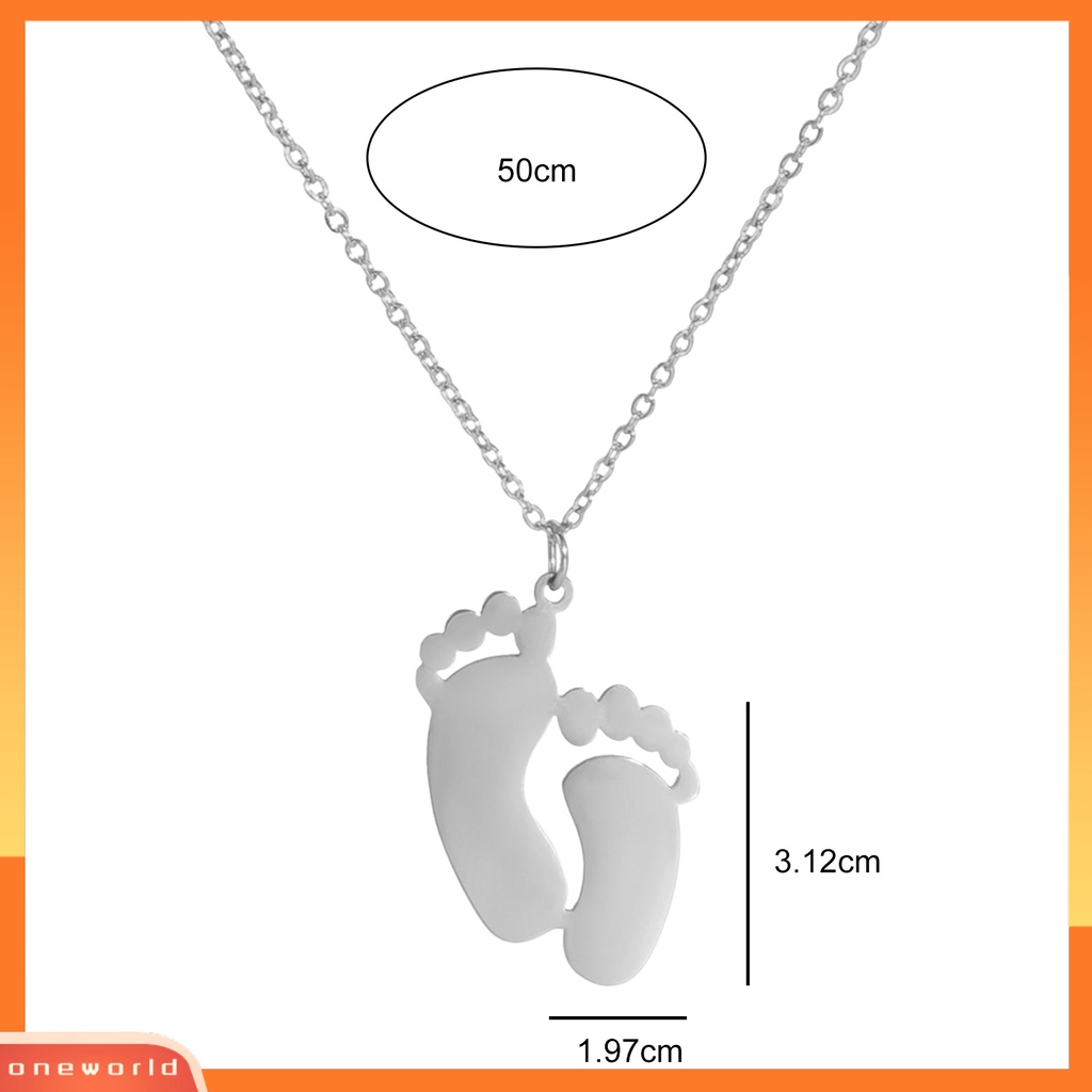 [EONE] Liontin Kalung Indah Geometris Liontin Finishing Terang Electroplating Tahan Luntur Dekorasi Hypoallergenic Bayi Kaki Liontin Kalung Perhiasan Aksesori