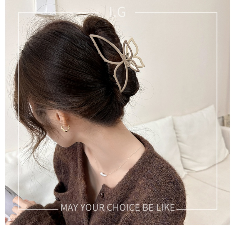 Matte Big Size Metal Alloy Butterfly Hairpin Hairclips Hiasan Kepala Untuk Wanita Perempuan