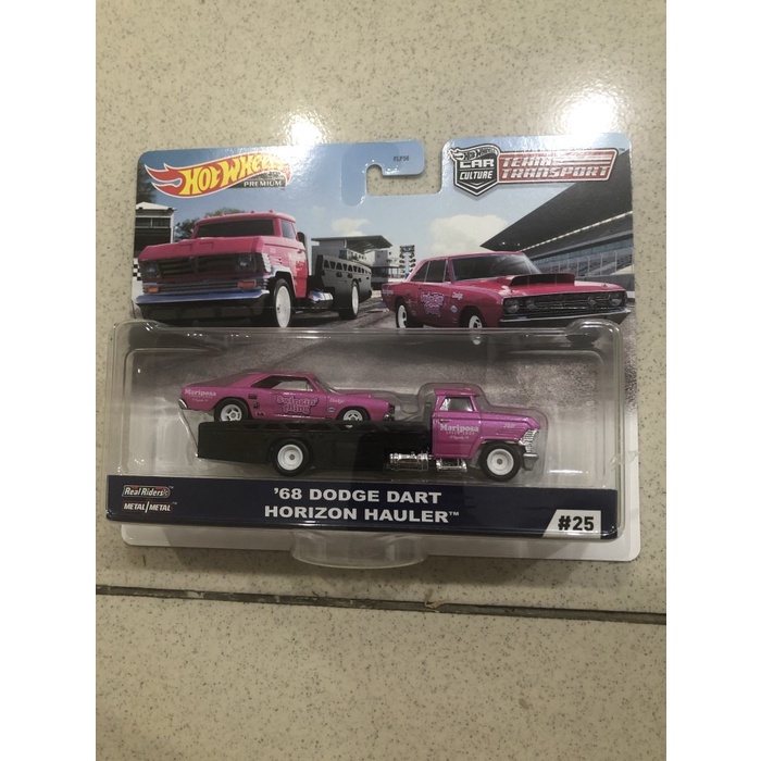 Hot Wheels Premium Team Transport '68 Dodge Dart Pink - Horizon Hauler
