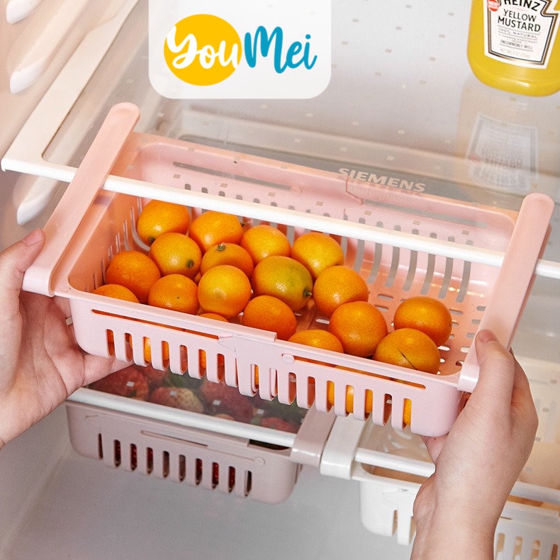 Organizer Kulkas Mini - Storage Rak Multifungsi Tempat Penyimpanan Sayur Buah Foldable 1319