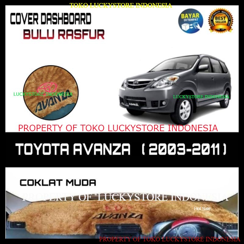 Cover Dashboard mobil Bulu Bordir Toyota Avanza Lama 2004-2011 #free double tape by Luckystore