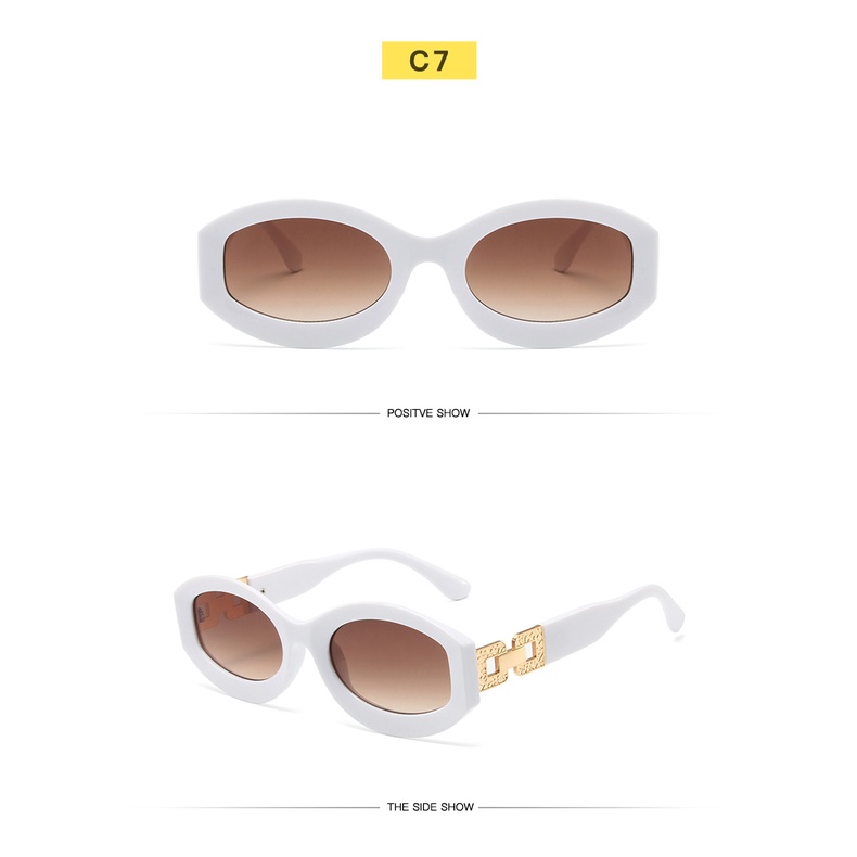 [COD] Kacamata Fashion Oval Frame Wanita Aesthetic Vintage Kacamata Keren Kacamata Hitam Murah Wanita