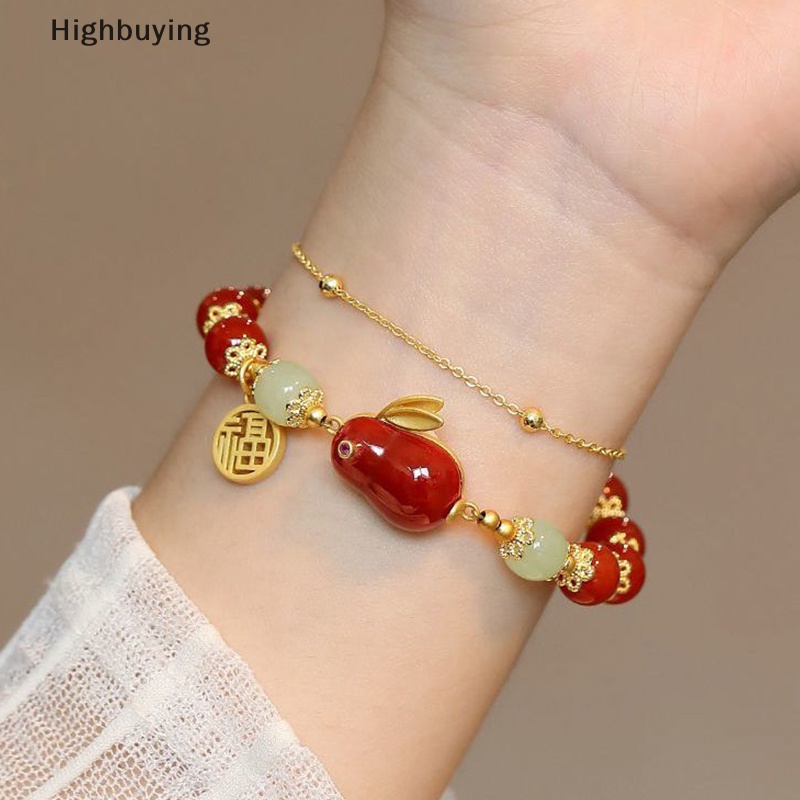 Hbid Cute Rabbit Charm Bracelets Vintage Rabbit Double Layer Bracelet Beauty Temperamen Niche Bracelets Perhiasan Untuk Wanita Hadiah Keberuntungan Glory