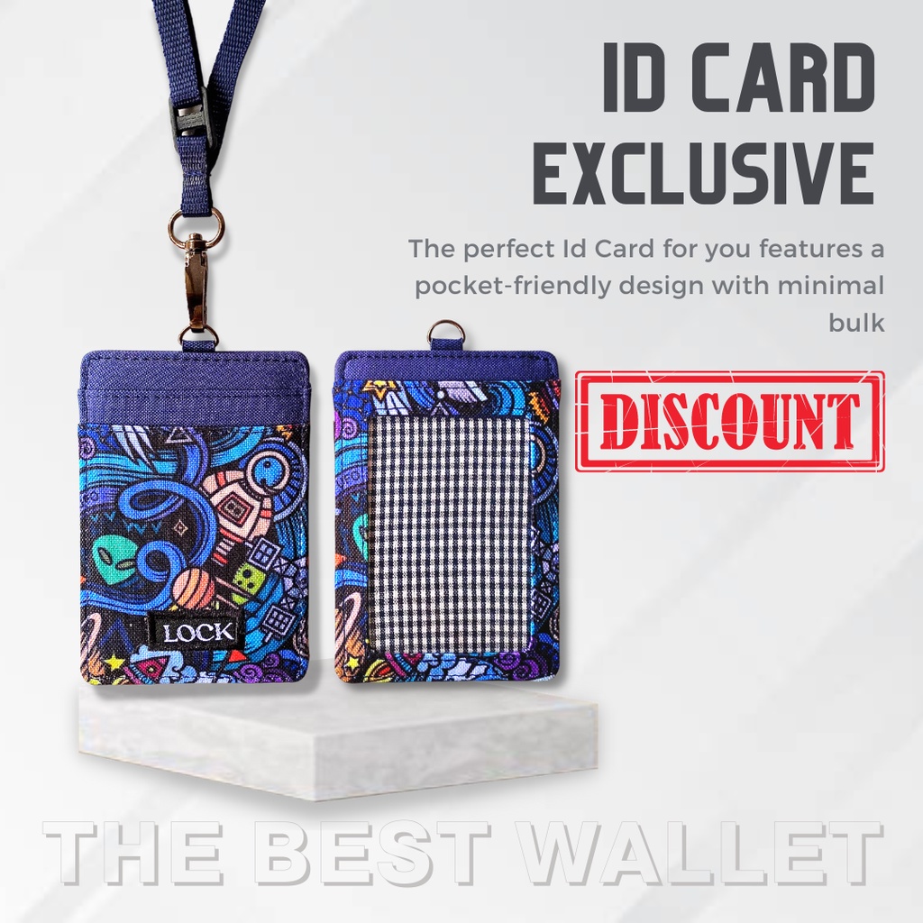 ID Card Holder Lanyard Name Tag Id Cardholder Gantung Leher Motif LS905