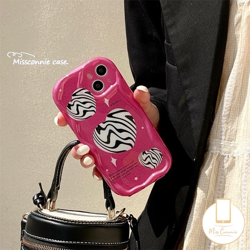 IPHONE Casing Ponsel Cinta Hati Motif Leopard Kompatibel Untuk Iphone7 8 6s 6 Plus XR 11 12 13 14 Pro Max X XS Max SE 2020 3D Wavy Curved Edge Glossy Shockproof Tpu Soft Cover