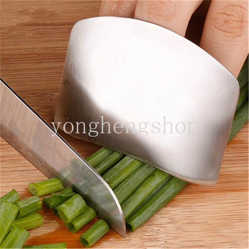 Stainless Steel Pelindung Jari Anti-Potong Finger Guard Pemotong Sayuran Pelindung Tangan Chop Aman Gadget Dapur