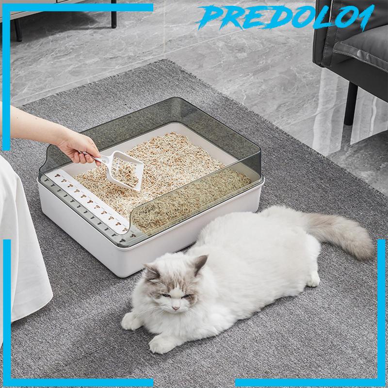 [Predolo1] Cat Litter Box Open Air with Rim Untuk Kucing Indoor Low Profile Cat Litter Tray