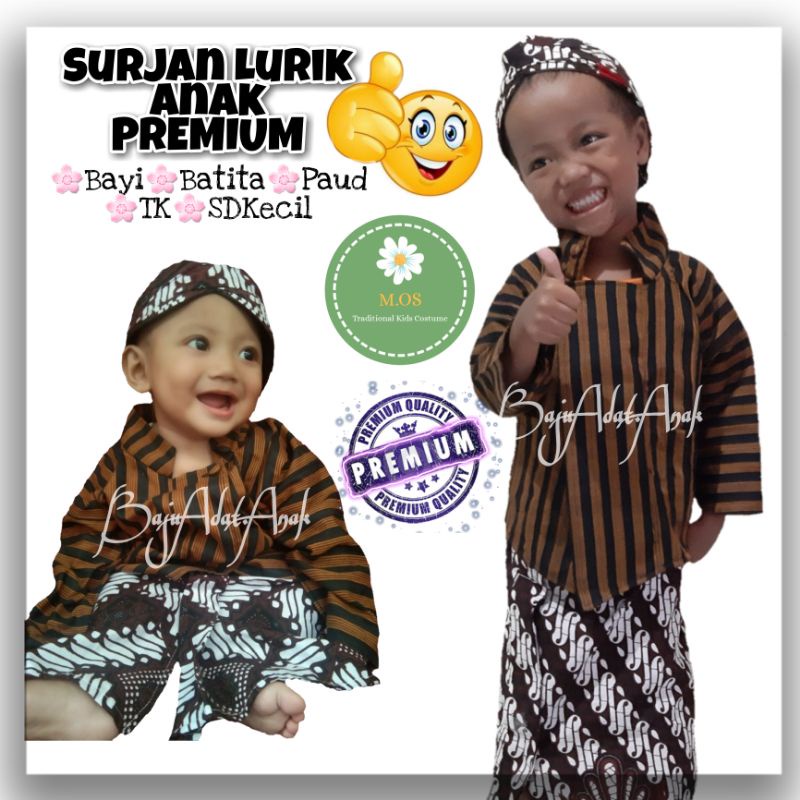 Lurik Surjan Lurik Bayi Turun Tanah Anak Batita, Paud, TK dan SD Kecil premium lurik halus good qual