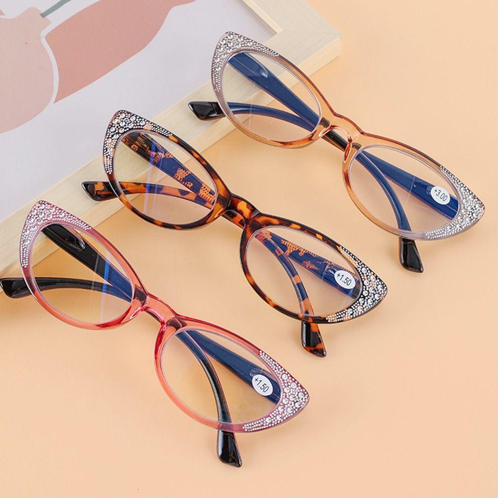 Lily Kacamata Baca Fashion Anti-Blue Light Diamond Vintage Ultra Light Frame