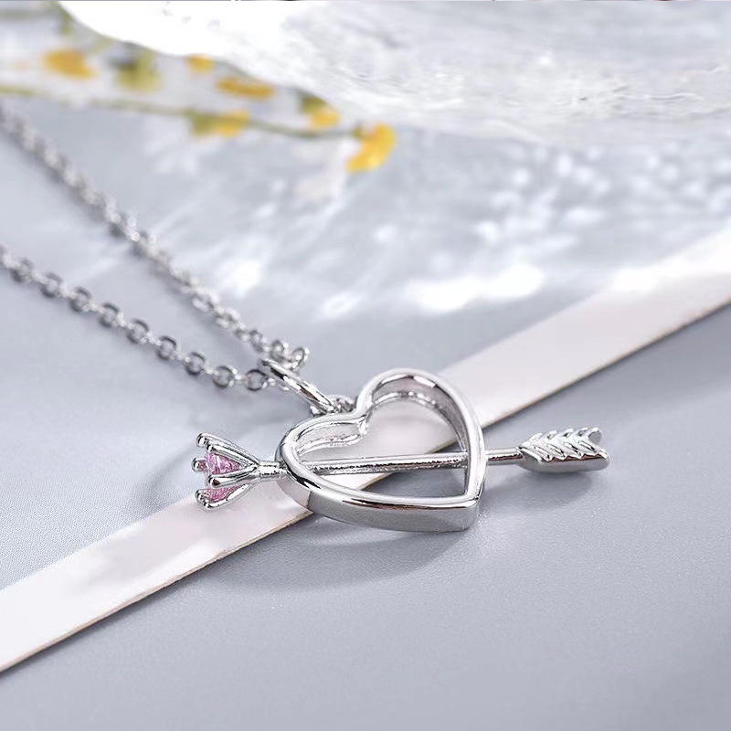 Kalung Wanita Korea Aesthetic Liontin Panah Hati Love Lucu Hiasan Leher Lucu Aksesoris Perhiasan KLG67