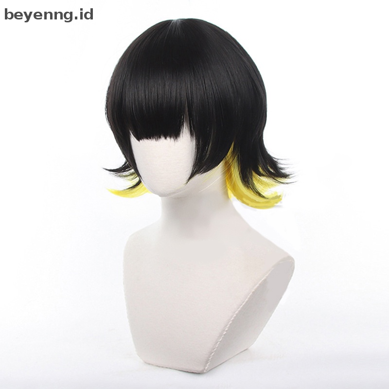 Beyen Anime Blue Lock Bachira Meguru Cosplay Wig Pria Tahan Panas Wig Karnaval Props ID