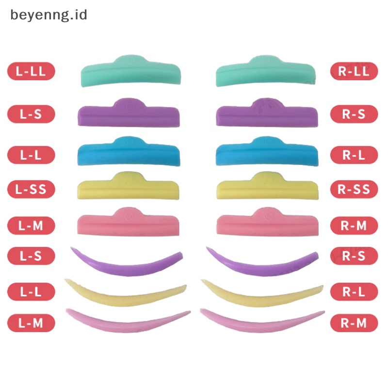 Beyen 3per5 /8Pasang Lash Lift Lifg Curlers Curl Silicone Shields Pads Reusable Perm ID