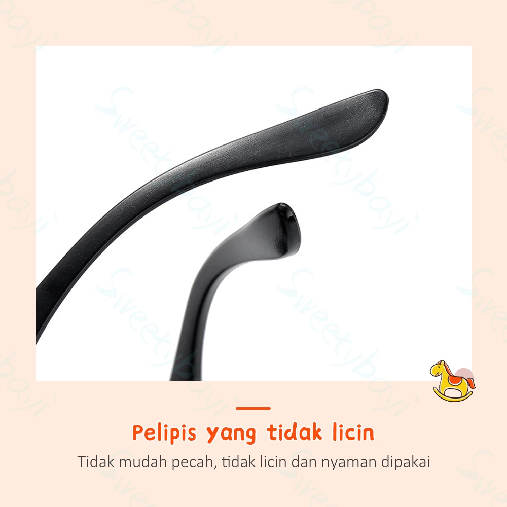 Sweetybayi Kacamata hitam kotak anak korea cowok cewek Fashion black sunglass kacamata anak