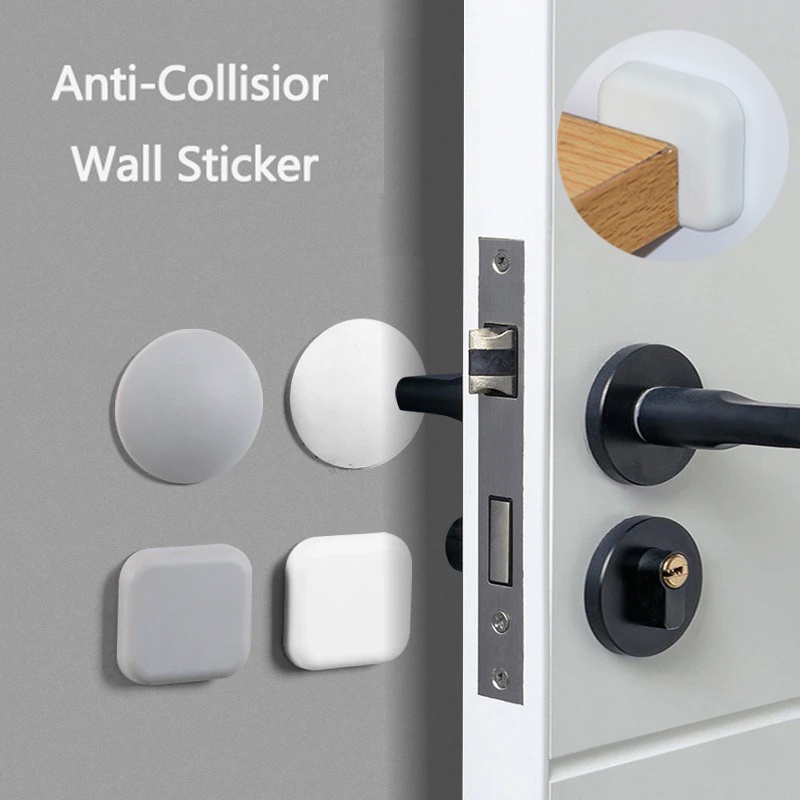 Handle Pintu Bantalan Benjolan Anti Benturan/Pad Anti Tabrak/Alat Penyangga Silikon Menebal/Stiker Dinding Rumah Anti Tabrak/Furniture Meja Sudut Buffer Mute Protection Mat