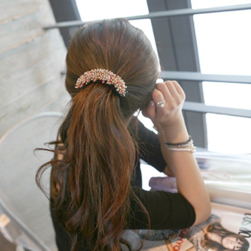 Jepit Rambut Korea Jedai Wanita Elegan Mewah Premium Full Mutiara Kristal BLINK BLINK High Quality Import
