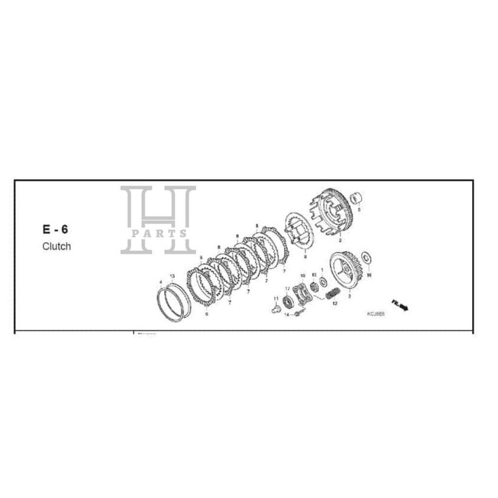 PER KOPLING RUMAH MANGKOK TIGER 2000 22401-KCJ-711 ASLI ORIGINAL AHM HGP HONDA