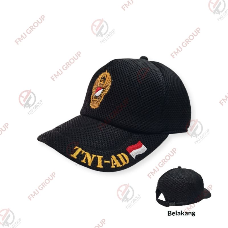 Topi Tactical / Lapangan Bordir TNI AD bahan Doublemesh