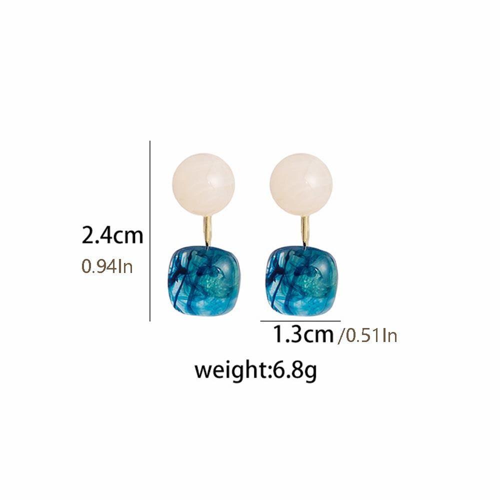 Mxbeauty Anting Liontin Resin Fashion Manis Aksesoris Wanita Anti Alergi Gaya Retro Korea Aksesoris