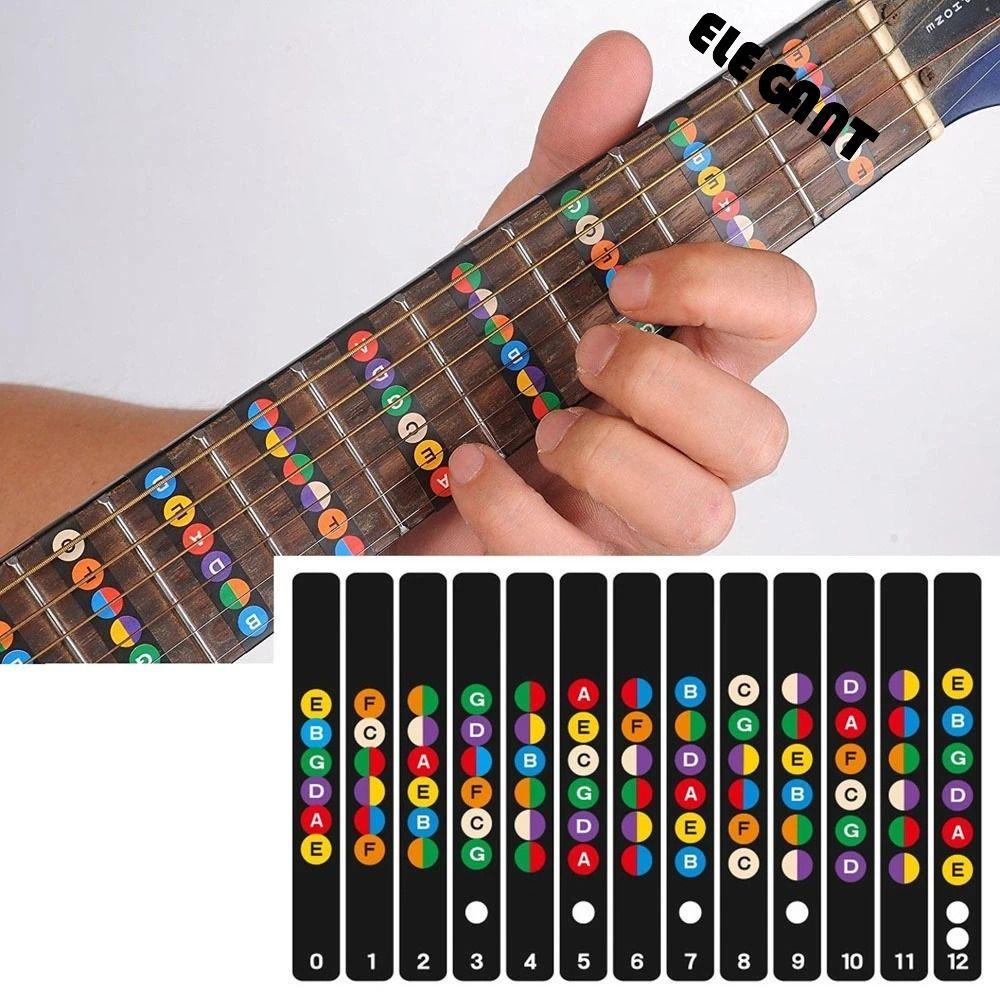 [Elegan] Stiker Sisik Gitar Belajar Alat Musik Musical Scale Pemula Fingerboard Stiker Frets Note Decal Fretboard Sticker