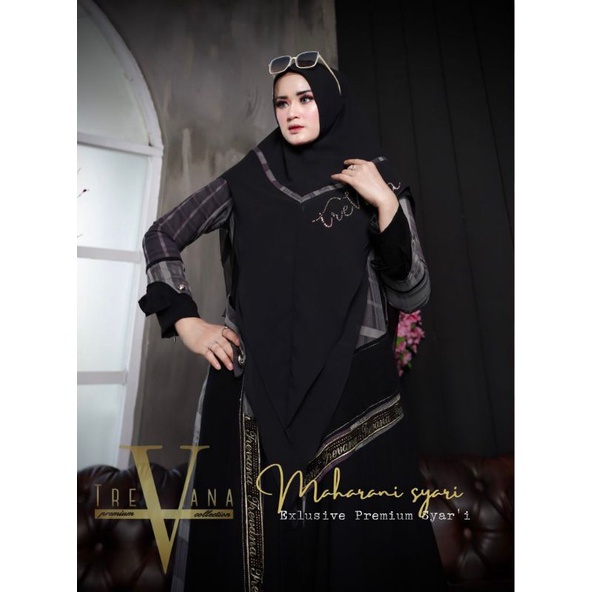 READY* Maharani syar'i original by Trevana Collection dress gamis set hijab jilbab terbaru murah elegan bisa COD