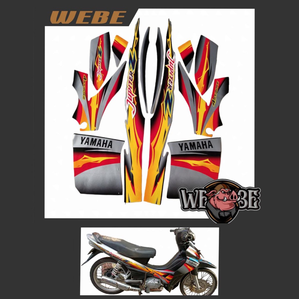 striping jupiter z lama sticker full body jupiter z lama warna oren silver