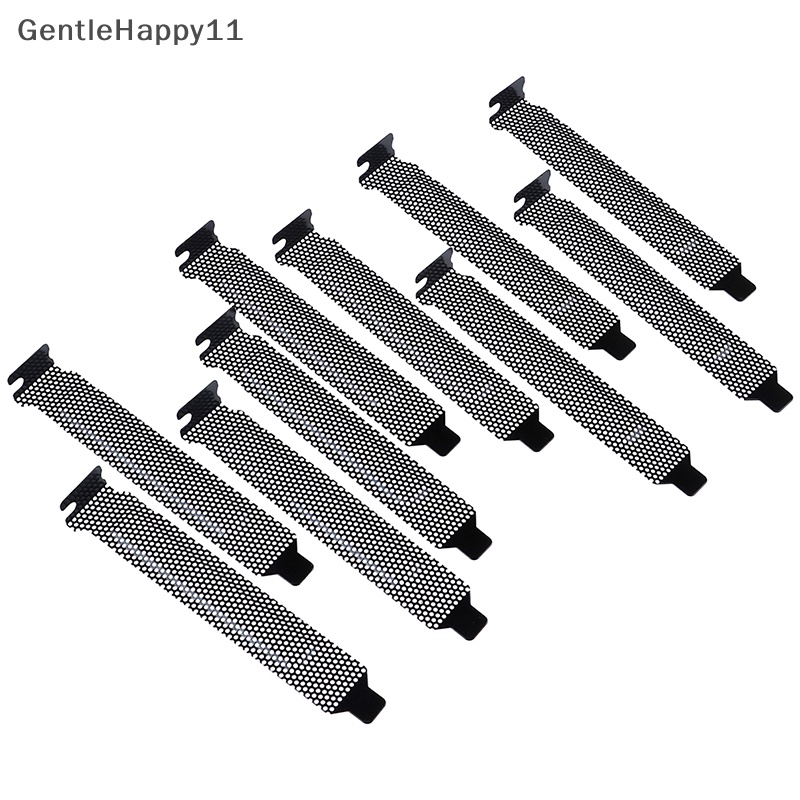 Gentlehappy 10Pcs Baru Hitam PCI slot Penutup filter Debu blanking plate hard steel id