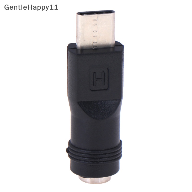 Gentlehappy 1pcs 5.5 * 2.1mm Female jack Ke Type-C 3.1 Male Plug 90.180derajat DC Adapter id