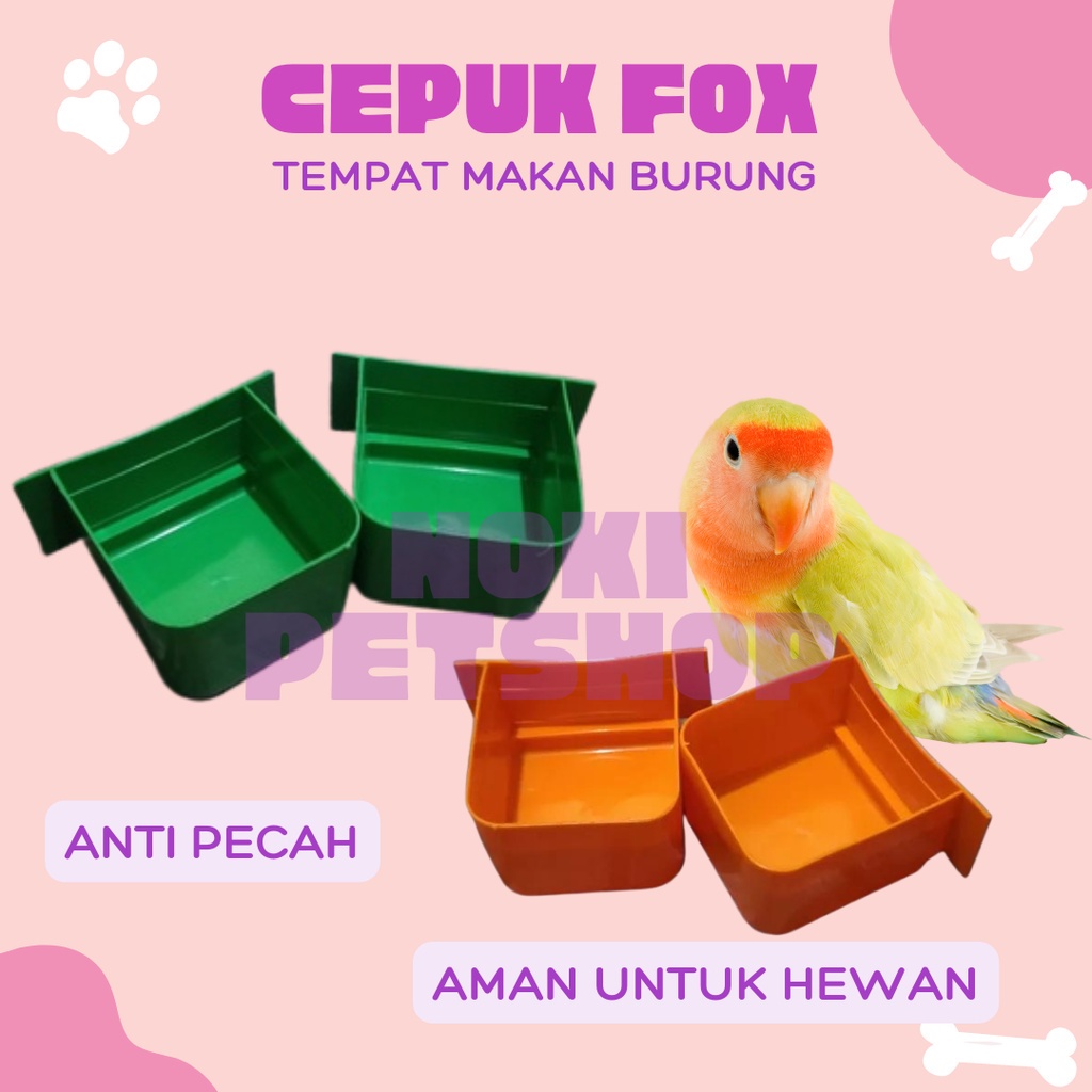 [BISA COD] CEPUK WADAH PAKAN MINUM BURUNG FOX RAM ELITESONG CEPUK WADAH PAKAN MINUM BURUNG LOVEBIRD FOX ELITE SONG