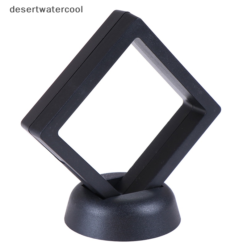 Deid70 * 70mm Hitam 3D floag Perhiasan Koin display Bingkai holder box case w/stand Martijn