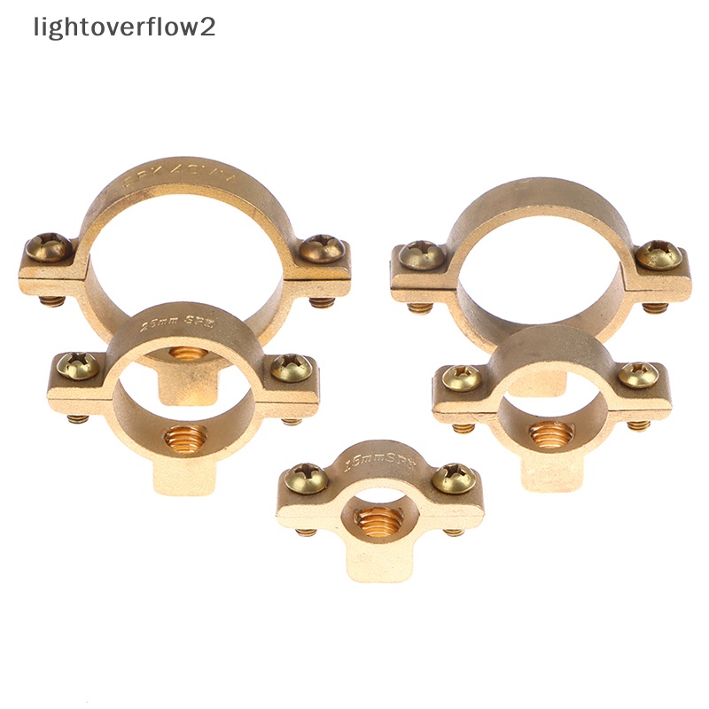 [lightoverflow2] Fit 15 22 28 35 40mm OD Tabung Kuningan M10 Pipe Clamp Penyangga Gantungan Tetap [ID]