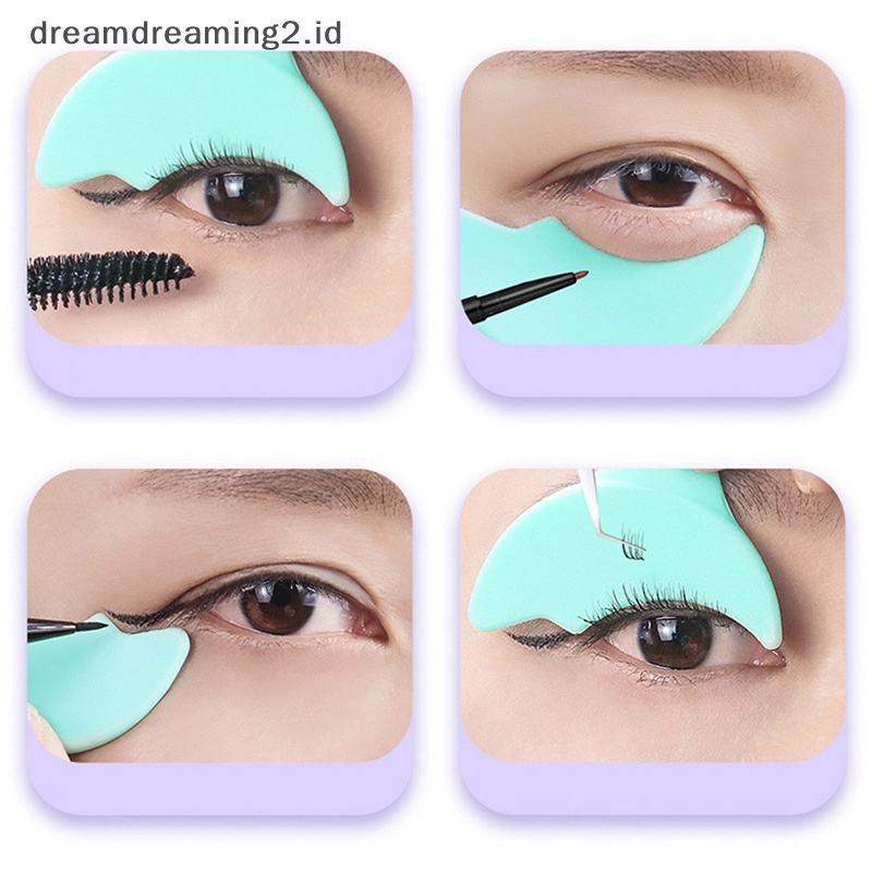 (drea) Silicone Eyeliner Stencils Eyeshadow Pad Wanita Makeup Aplikator Eyeshadow//