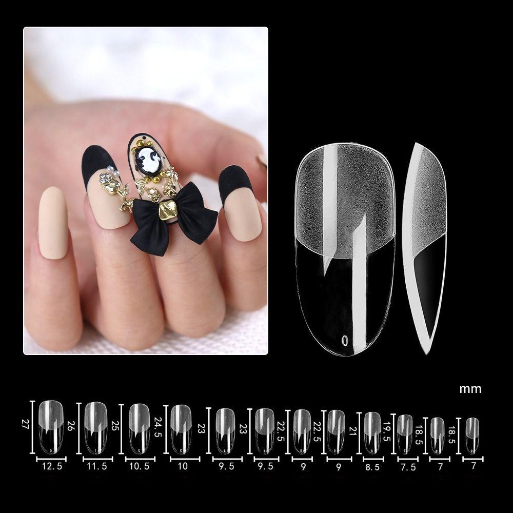 Mxbeauty Piring Kuku Dilepas DIY Ultra-Tipis Transparan Tanpa Jejak Manicure Dekorasi Kuku Palsu