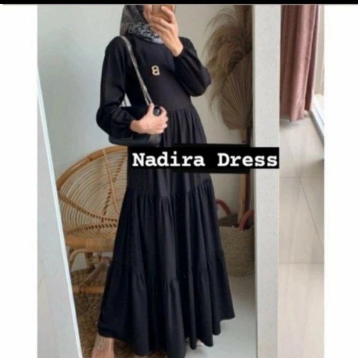 Gamis Nadira Busui Bahan Katun Shakila    E  - Putih, polos