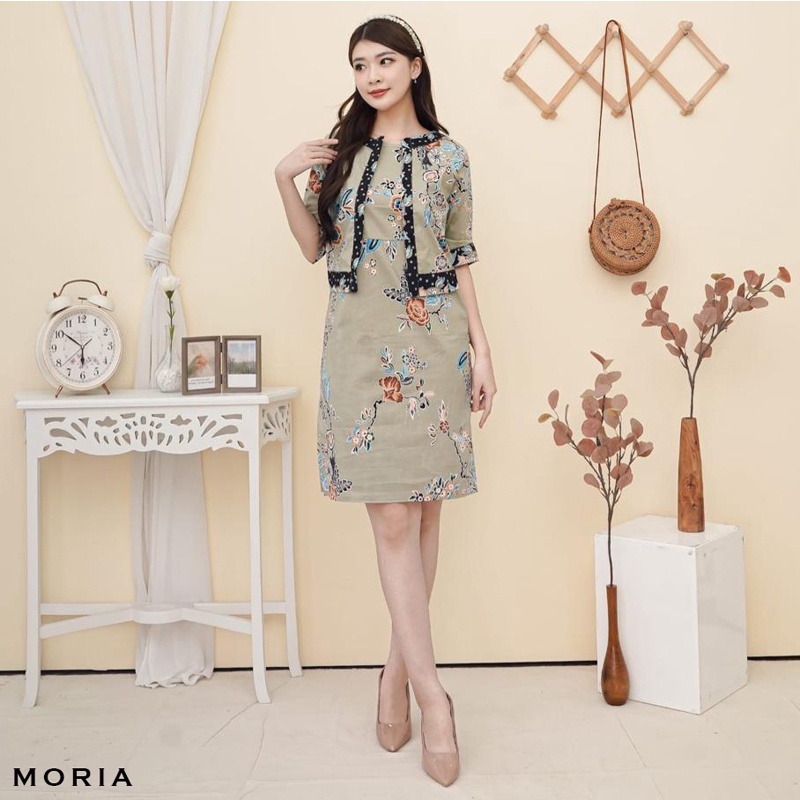 Evercloth Moria Dress Batik Modern Wanita Gaun Terusan Jumbo