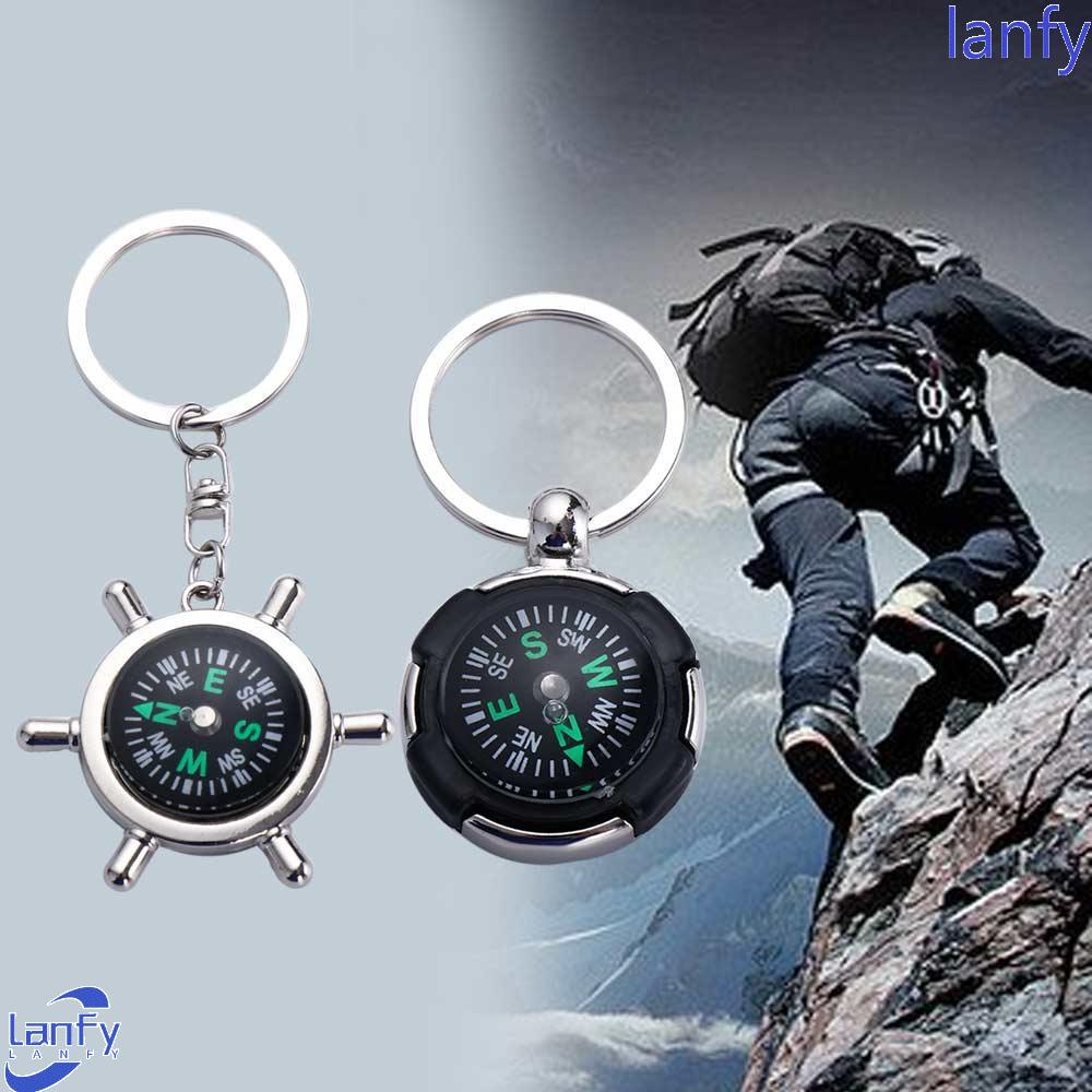 Lanfy Mini Compass Riding Portable Bagus Helper Aksesoris Carabiner Keyring Gantungan Kunci Navigator Outdoor Pocket Compass