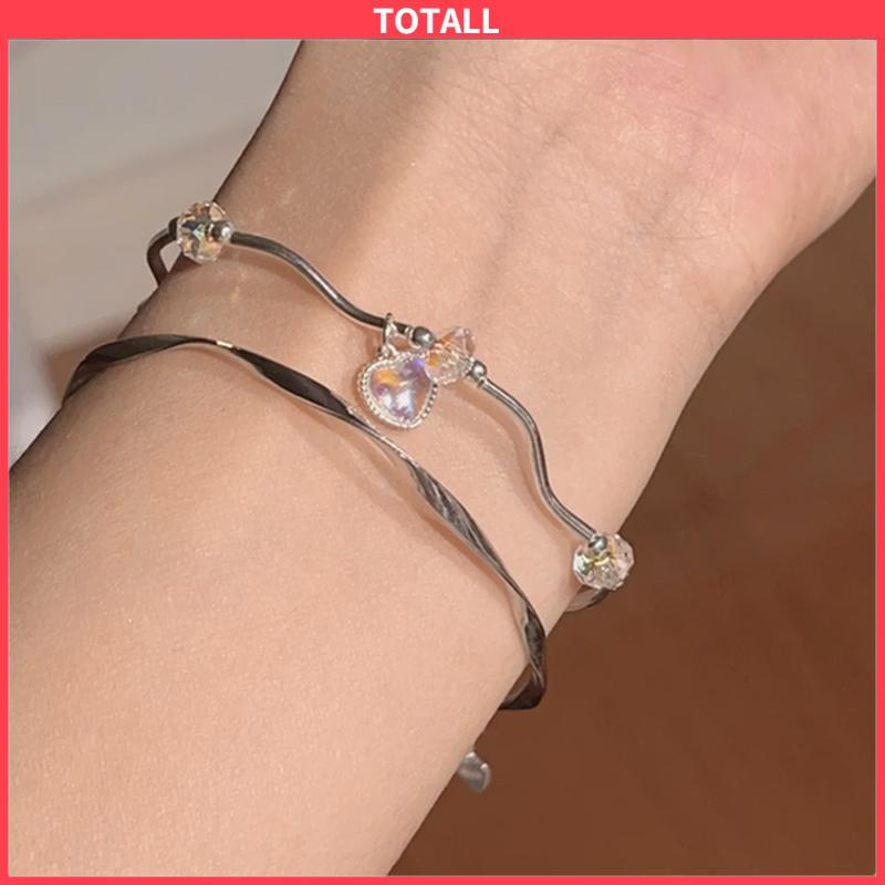 COD Gelang Mutiara Opal Bentuk Ekor Ikan Warna Silver Untuk Hadiah-Totall